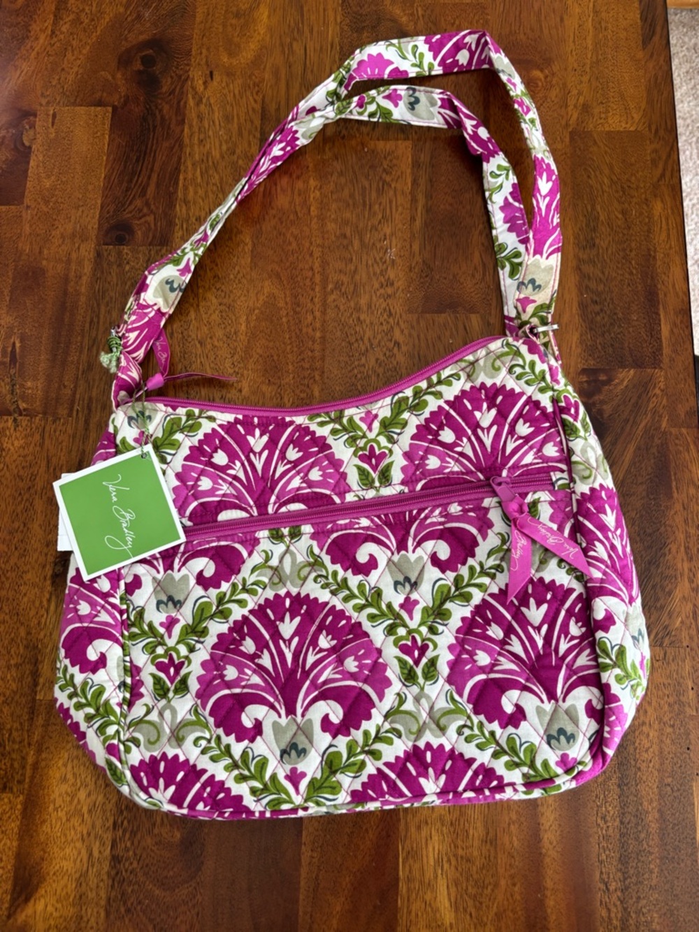 Vera Bradley Magenta Floral Quilted Shoulder Bag